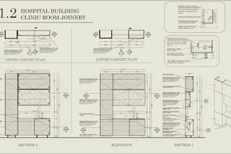 do shop drawing, sections, elevations for your kitchen