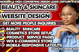 design a beauty and skincare website on wix
