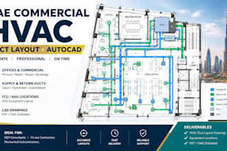 draft commercial hvac duct layouts for dubai uae projects