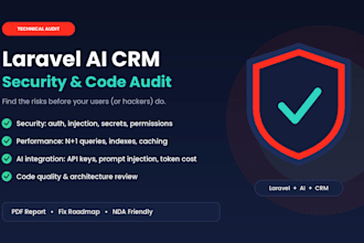 audit your laravel CRM code, security and ai integration