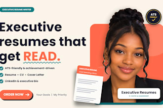 write an ats executive resume and CV