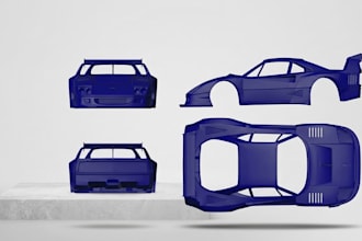 design 3d car parts, automotive cad models, custom body kits for 3d printing