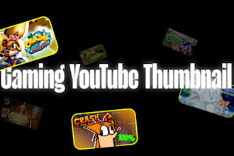 design amazing gaming youtube thumbnails