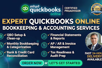 provide professional monthly bookkeeping in quickbooks