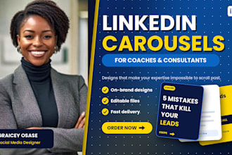 design linkedin carousels for coaches and consultants in canva