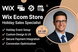 bulid wix ecommerce store christmas holiday sale payment setup wix black friday