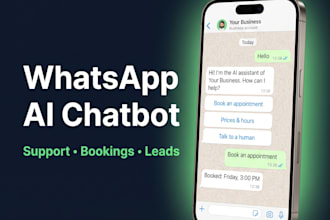 build a whatsapp chatbot for support, bookings and lead capt