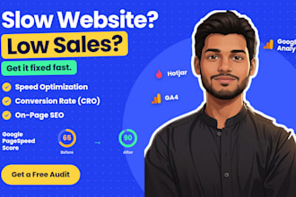 do website speed optimization, cro, and on page SEO