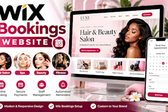 build a wix bookings website for hair salon spa beauty fitness