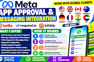 approve meta app meta developer twilio respond io infobip mobile app promotion