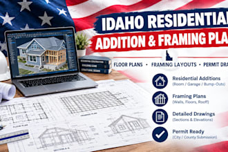 create idaho residential addition and framing plans