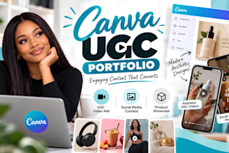 design a canva ugc portfolio website and PDF
