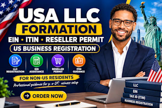 create USA llc register llc with ein reseller permit business registration itin