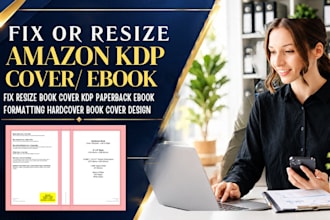fix resize book cover kdp paperback ebook formatting hardcover book cover design