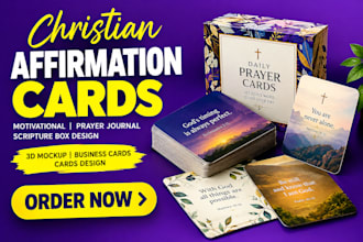 design christian affirmation cards motivational prayer journal or scripture box