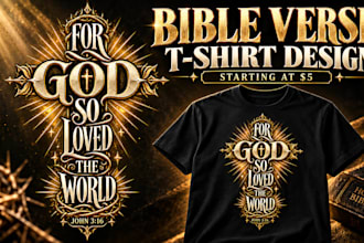 design custom christian bible verse t shirt and scripture typography