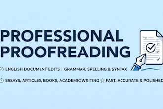 proofread and polish your document, essay, or CV
