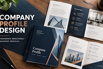 design a professional company profile and corporate brochure