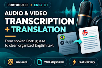 translate audio and video into brazilian portuguese