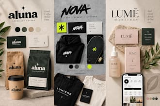 create a complete brand identity and branding kit