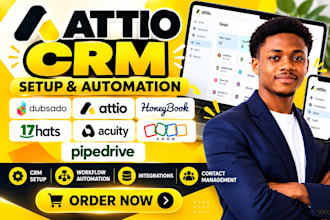 setup dubsado attio honeybook crm 17hats acuity scheduling zoho crm pipedrive