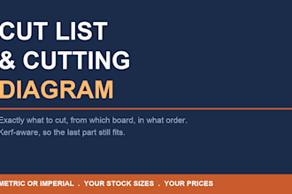 create a cut list and sheet material cutting diagram for your build project