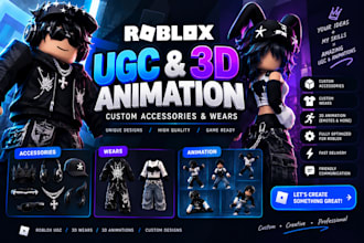 create custom roblox ugc character for you