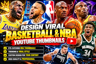 design viral basketball and nba youtube thumbnails