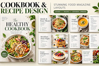 design and format professional cookbooks and recipe books