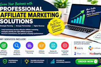 be your affiliate marketing expert for awin, cj, flexoffers and maxbounty