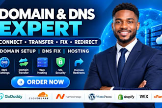 connect domain redirect domain transfer domain fix domain dns setup hosting