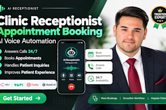 setup clinic receptionist appointment booking ai receptionist voice automation