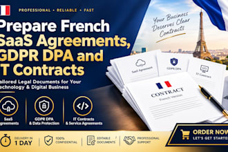 prepare french saas agreements gdpr dpa IT contracts