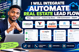 integrate mojo dialer, vulcan7 and followup boss with kw command crm with zapier
