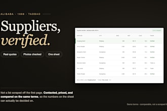 source and verify alibaba and 1688 suppliers for you