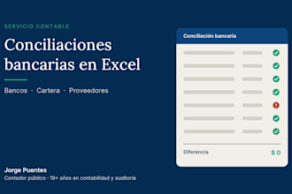 conciliaciones bancarias y de cuentas en excel para tu empresa
