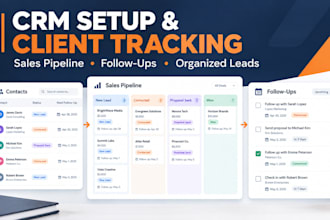 set up a CRM for client tracking, sales pipelines and follow ups