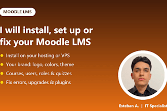 install, customize or fix your moodle lms elearning website