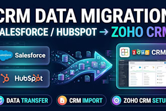 migrate salesforce or hubspot data to zoho CRM
