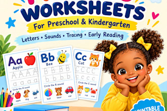 create custom phonics worksheets for preschool and kindergarten