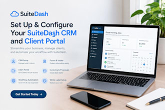 set up suitedash client portal, suitedash CRM automation