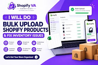 bulk upload shopify products and fix inventory issues
