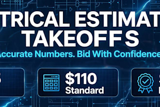 prepare electrical quantity takeoffs and cost estimates