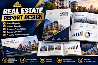 design real estate annual reports, investor reports and corporate presentations