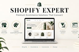 design a premium shopify store, shopify website design dropshipping store