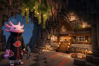 build your epic minecraft mountain and cave house