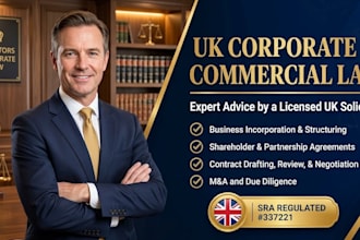 be your sra regulated solicitor for corporate and commercial law