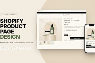 design a modern shopify product page UI
