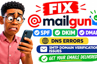 fix mailgun spf dkim dmarc dns errors and SMTP domain verification issues