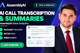 build assemblyai call transcription ai call summary call note voice analytics